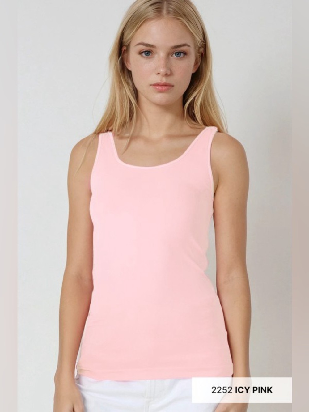 Nikibiki Icy Pink SIGNATURE PLAIN JERSEY TANK TOP